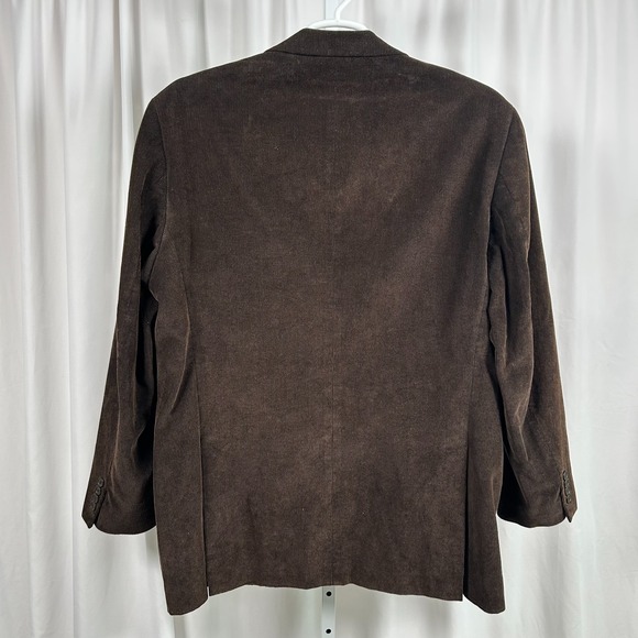 Pronto Uomo Corduroy Sport Coat Mens 46L XLT Brown 100% Cotton Blazer Jacket EUC - Picture 3 of 13